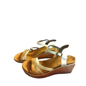 Skechers Beverlee Luxe Foam 3"Cork Wedge Sandals w. Ankle Strap Neutral 7.5